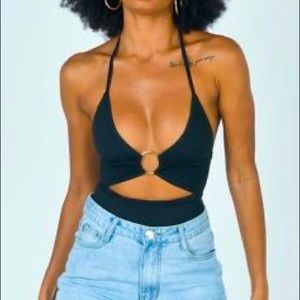 Princess Polly Love No More Black Bodysuit